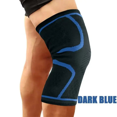 Genouillere sport noir et bleu fonce