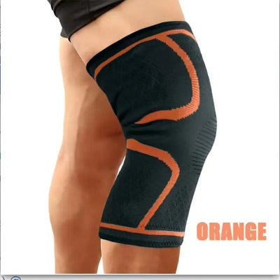 Genouillere sport noir et orange