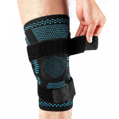 Genouillere sport velcro couleur bleu