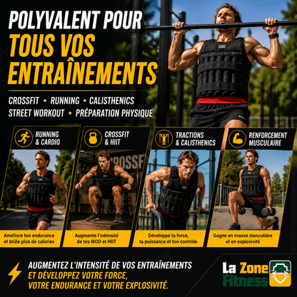 Gilet Lesté Ajustable CrossFit™ | Running, Hyrox et Street Workout - La Zone Fitness