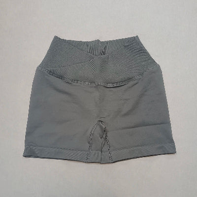 Gris short de sport femme photo face