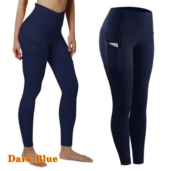 Legging femme couleur bleu fonce