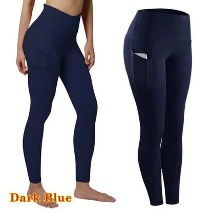 Legging femme couleur bleu fonce