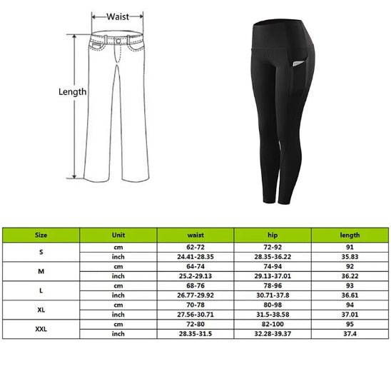 Legging femme guide des tailles