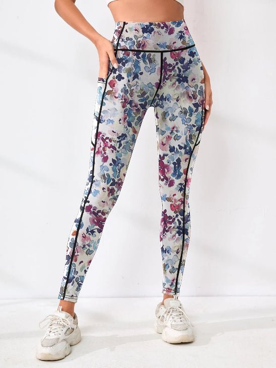 Legging femme sport yoga imprimer floral