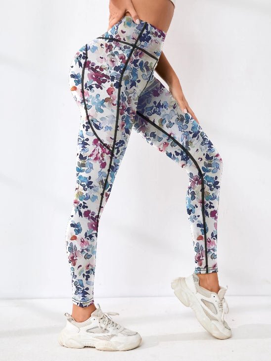 Legging femme sport fitness imprimer floral