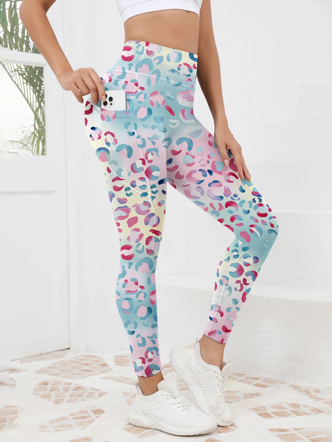 Legging femme sport motif look moderne 