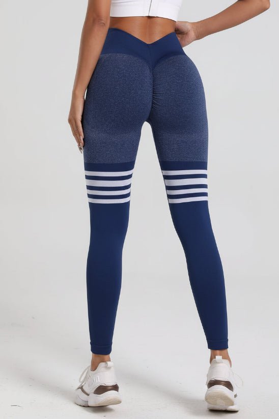 Legging sport femme bleu vue arriere