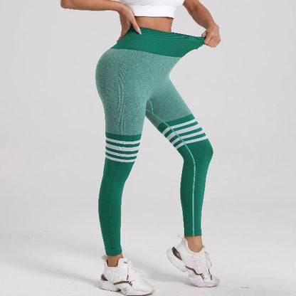 Legging sport femme vert vue cote