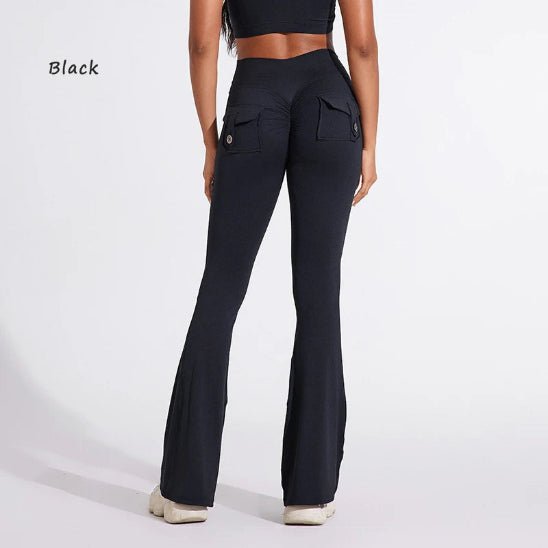 Legging sport femme noir avec poches arriere