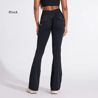 Legging sport femme noir avec poches arriere