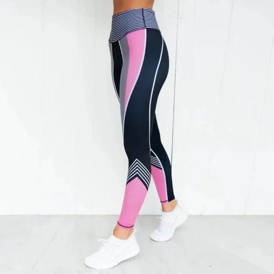 Legging sport design avec decoupes diagonales asymetriques