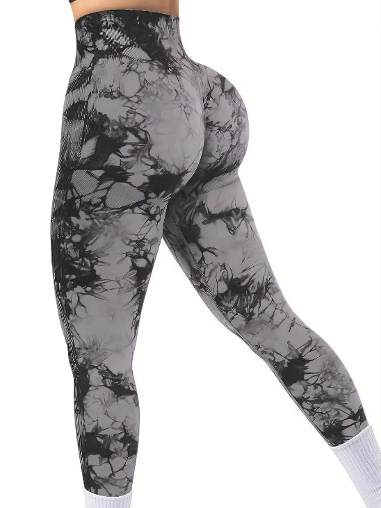 Legging sport gris vue fessiers cote