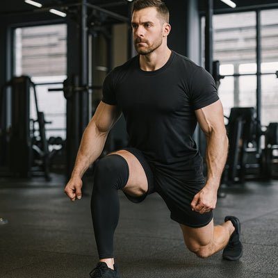 manchon de compression jambes homme fitness gym