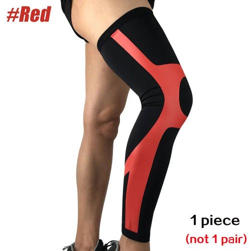 Manchon de compression rouge et noir