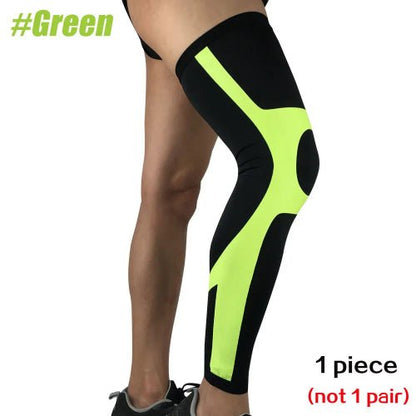 Manchon de compression jambe complete vert et noir