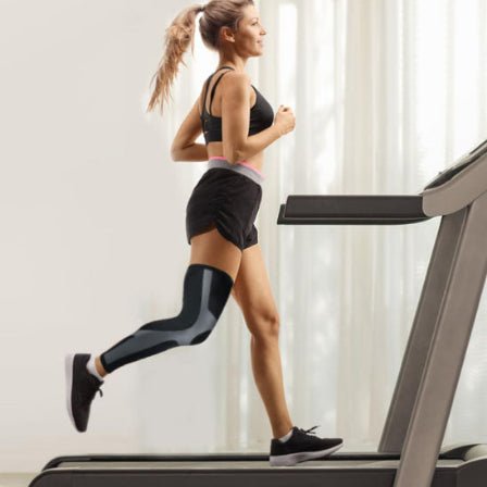 Manchon de compression femme course tapis roulant