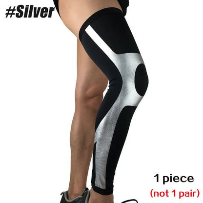 Manchon de compression argent et noir