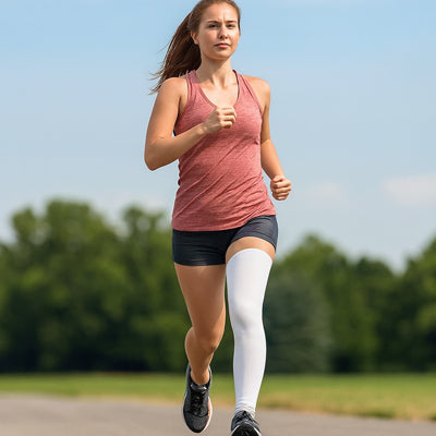 Manchon de compression jambes femme jogging 
