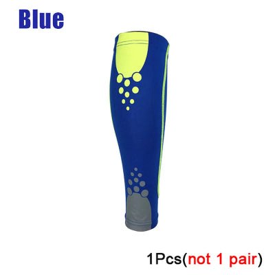 manchon de compression bleu et jaune