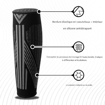 Manchon de compression mollet particuliarite