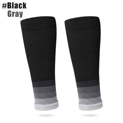 Manchon de compression mollet noir gris