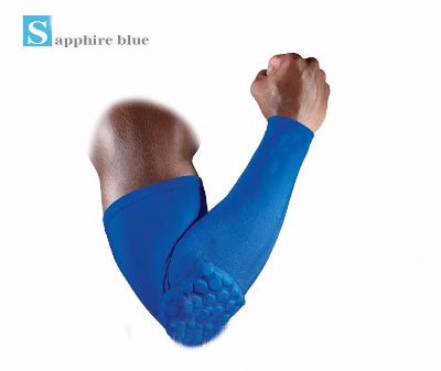 Manchon de compression coudiere bleu