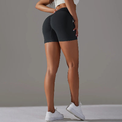 Noir short de sport femme de cote