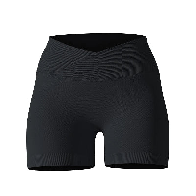 Noir short de sport femme photo face