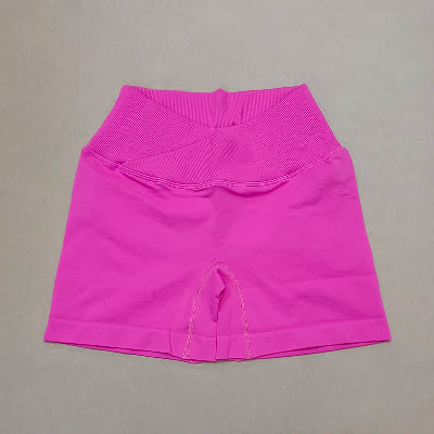 Rose short de sport femme photo face