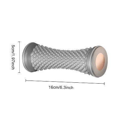Rouleau de massage des pieds gris seize par cinq centimetres
