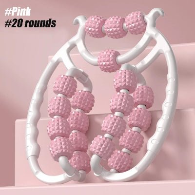Rouleau de massage rose circulaire avec vingt roues