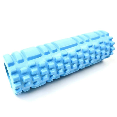 Rouleau de massage bleu pour vos seances de yoga ou de pilates