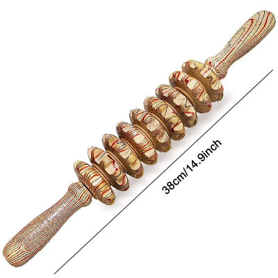 Rouleau de massage bois photo de la longueur trente-huit centimetres