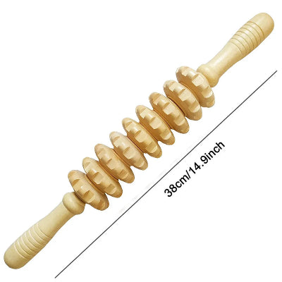 Rouleau de massage bois photo de la longueur modele b trente-huit centimetres