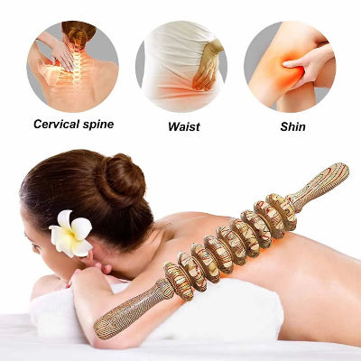 Rouleau de massage bois naturel et resistant