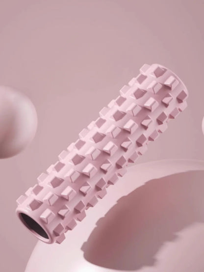 rouleau de massage rose flotte dans les air