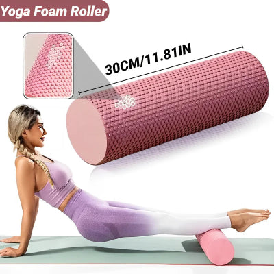 Rouleau de massage rose trente centimetres