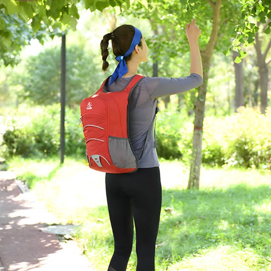 Sac a dos sport rouge femme marche