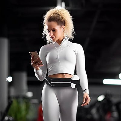 Sac banane noir femme entrainement gym