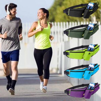 Sac banane couple jogging cinq couleurs montrer