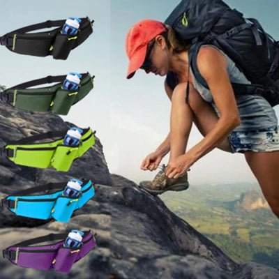 Sac banane noir femme balade montagne