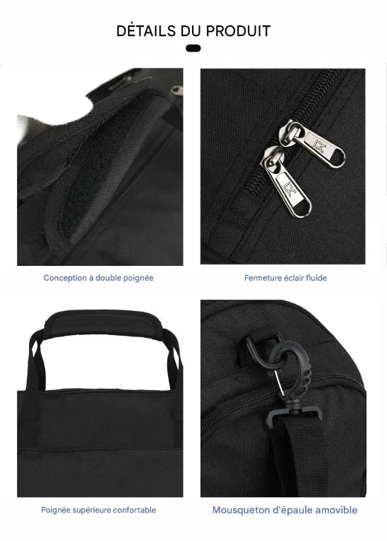 Sac de sport montrer details produit