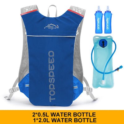 Sac de sport bleu avec sac eau integrer