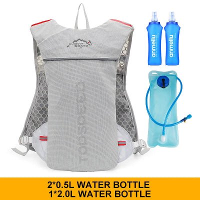 Sac de sport gris avec sac eau