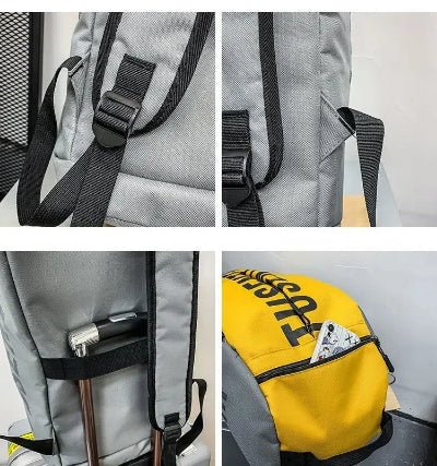 Sac de sport jaune gris caractiristiques