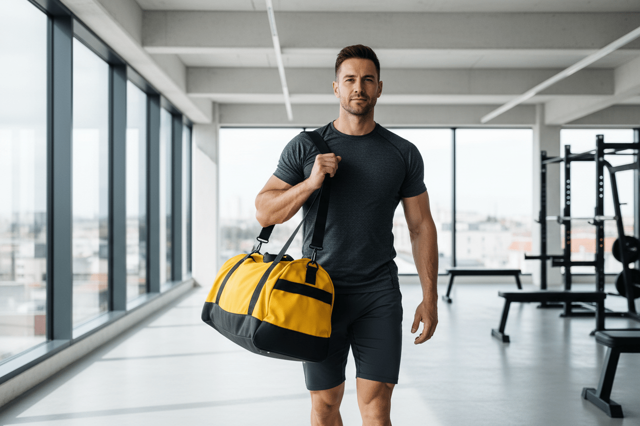 Sac de sport jaune gym lumineux sans texte 3:2 HD