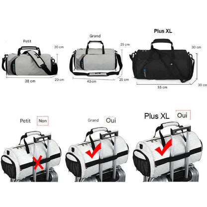 Sac de sport trois grandeurs disponible montrer