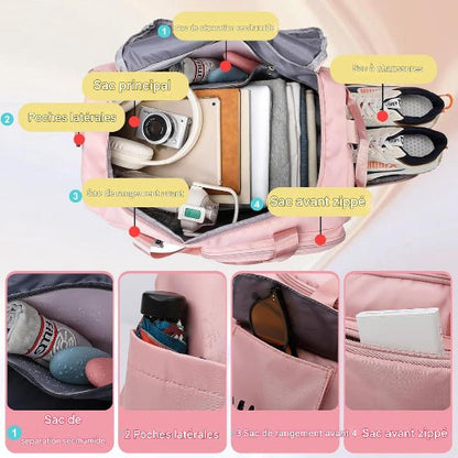 Sac de sport multi poches zippe