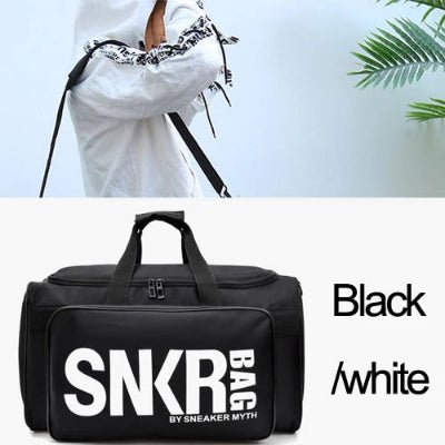 Sac de sport snkr noir logo blanc